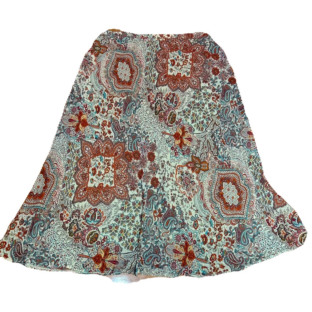 89TH&MADISON PAISLEY PRINT MAXI SKIRT IN SIZE XL CHIFFON